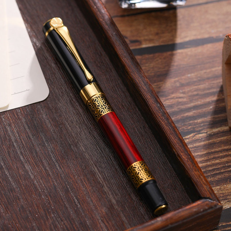Signature Pen Metal Engraving Private Custom Student Fountain Pen Men's Signature Black Gel Pen