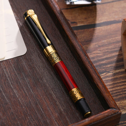 Signature Pen Metal Engraving Private Custom Student Fountain Pen Men's Signature Black Gel Pen
