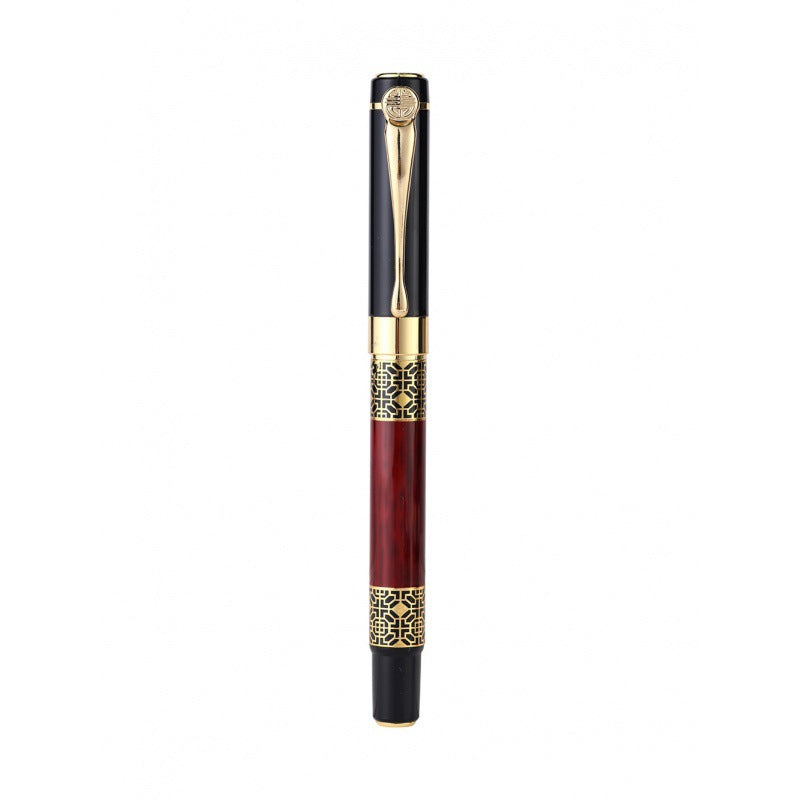 Signature Pen Metal Engraving Private Custom Student Fountain Pen Men's Signature Black Gel Pen