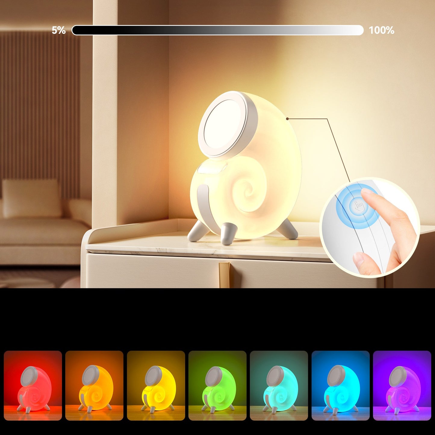Conch Small Night Lamp Wireless Charger